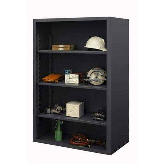 Durham 5006-3S-95 12 Gauge Enclosed Shelving Racks with 3 Shelves, Gray - 48 x 18 x 60 in.