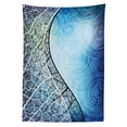 thumbnail image 3 of Ambesonne Abstract Tablecloth Rectangular Table Cover, Psychedelic Branches, 52"x70", Blue Black, 3 of 4