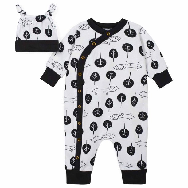 Gerber Gerber Baby Boy Coverall & Cap, 2Piece Outfit Set Walmart