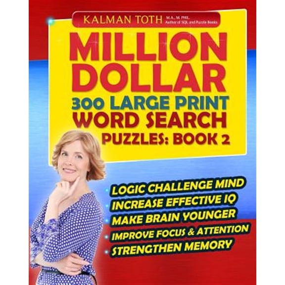 Pre-Owned Million Dollar 300 Large Print Word Search Puzzles: Book 2 (Paperback)