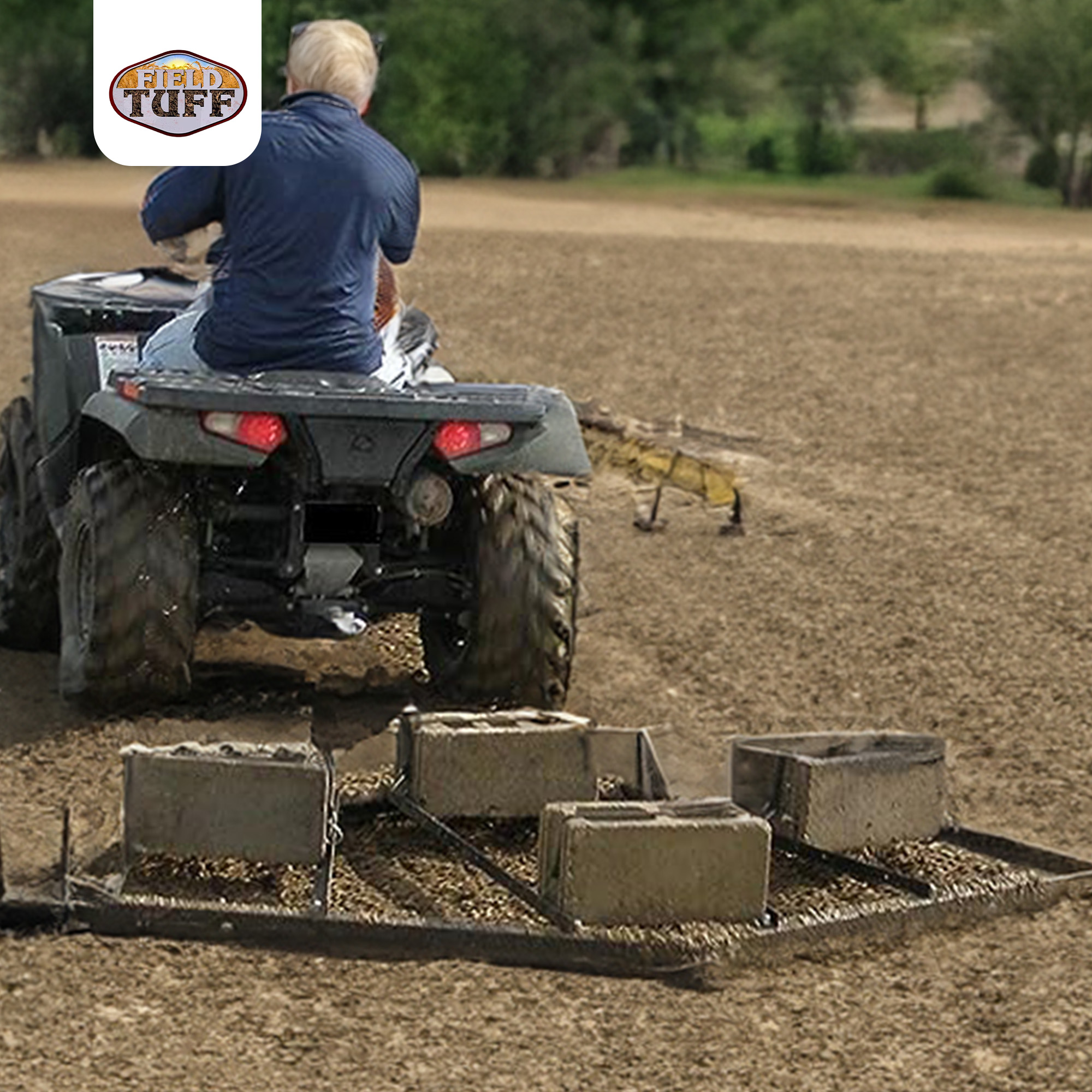Field Tuff #FT-78DD Black Steel Driveway Drag for UTV