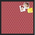 thumbnail image 2 of PinPix 24x24 Custom Cork Bulletin Board Quarterfoil Red Poster Board Has a Fabric Style Canvas Finish, Framed in Quarterfoil Red, by ArtToFrames (PinPix-484), 2 of 6