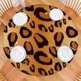 thumbnail image 2 of Gold and Black Of Leopard Print Round Fitted Tablecloth with Elastic Edge,Dining Table Cover Waterproof,Outdoor Round Tablecloth for Camping,Dining,Indoor and Outdoor, 2 of 7