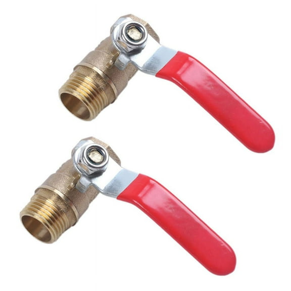 2X Male to Female M/F Thread 1/2 inch Full Port Brass Water Ball Valve,2 x Ball Valve,Brass Tone
