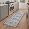 thumbnail image 6 of GENIMO 3'x5' Area Rug for Living Room, Washable Non Slip Soft Persian Rug for Bedroom Dining Room Home Office, Powder Blue, 6 of 7