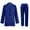 Blue, variant on Lovskoo Women's 2023 Fall Two Piece Outfits Blazer Jacket and Wide Leg Pants Pockets Business Casual Suit Sets Blue