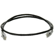 Patch Cord,Cat 5e,Clear Boot,Black,3 ft.