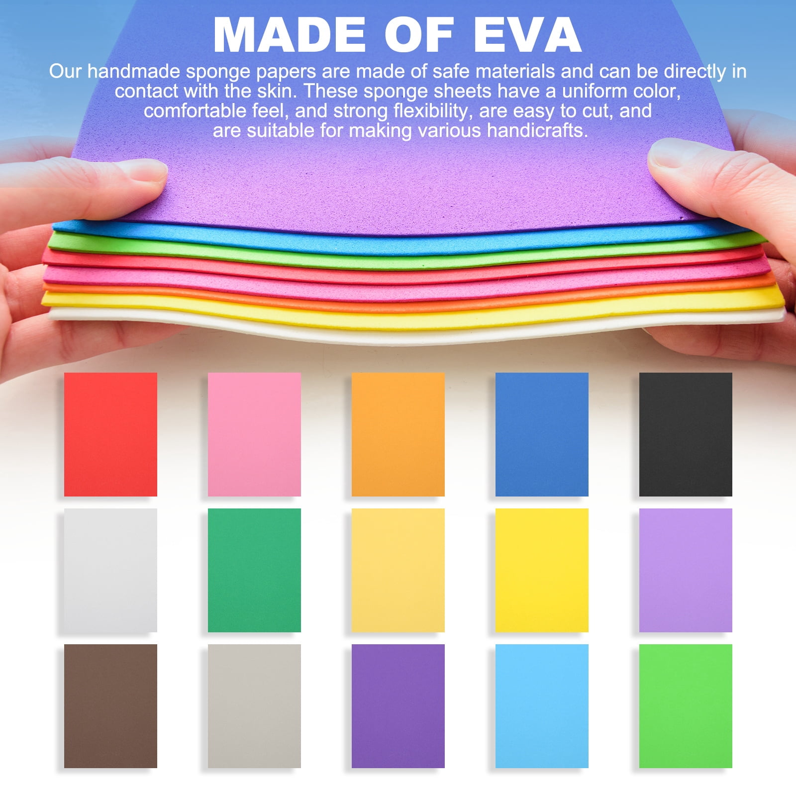 Uxcell 20Pcs Brown EVA Foam Sheets, 15.7 x 11.8 Inches 1mm Thick Foam Sheets for Crafts
