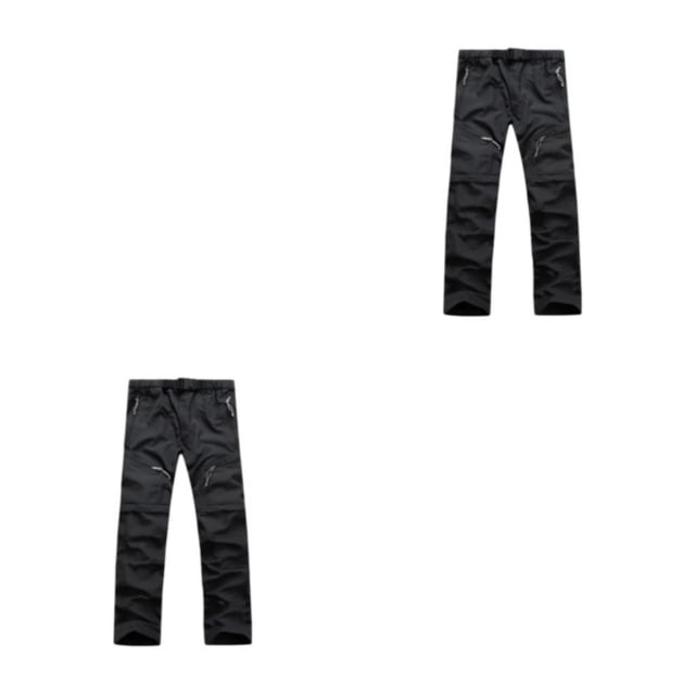 Pantalones de verano Sonducket 2 en 1 para hombre desmontables Negro S