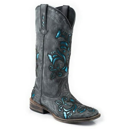 

Women s Roper Belle Leather Boots Handcrafted Black