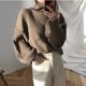 thumbnail image 4 of Suéter de cuello alto, abrigo de otoño e invierno, estilo coreano, moda, ropa de abrigo holgada, estilo elegante y perezoso, top de manga larga, 4 of 6