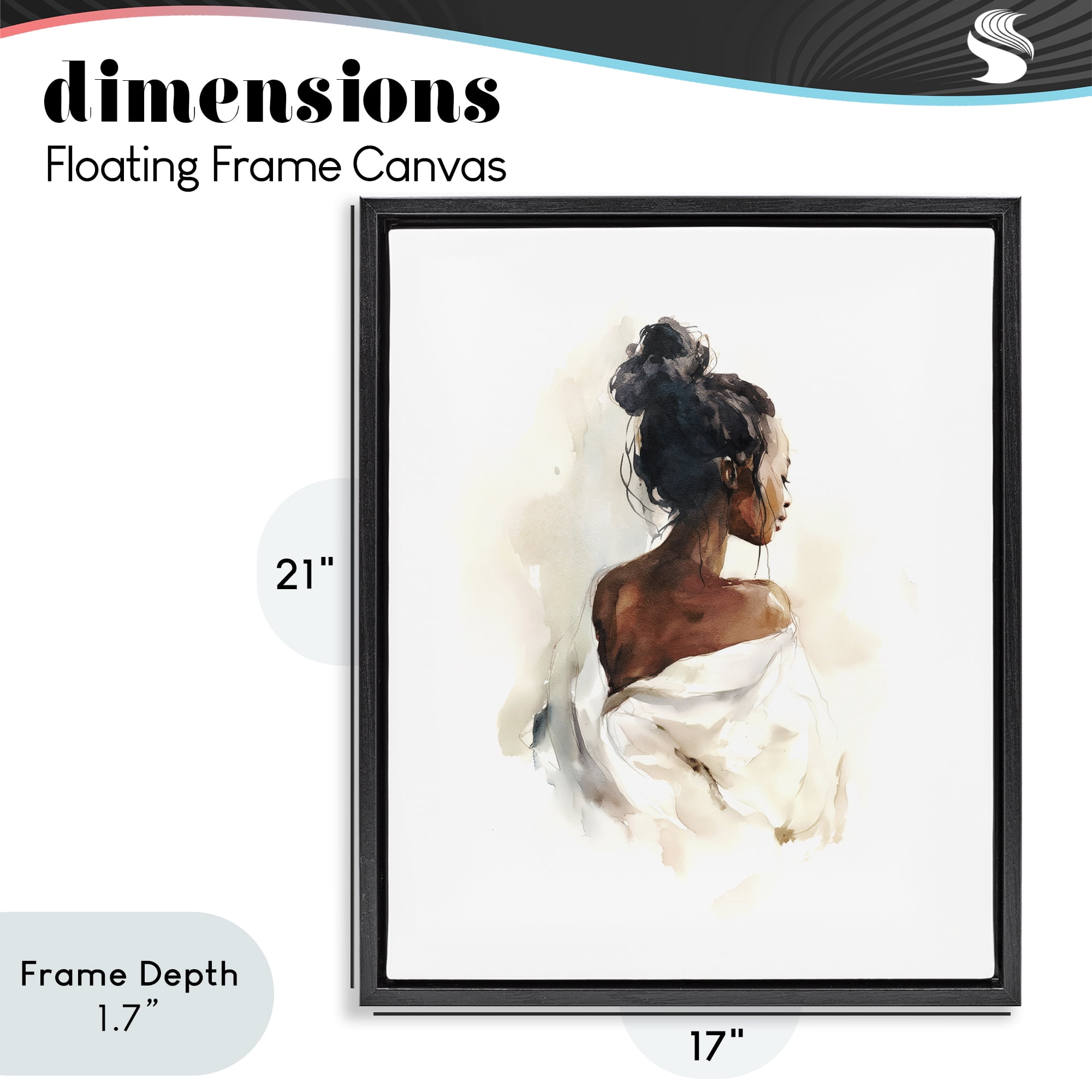 Stupell Industries Chic From Behind Black Framed Floater Canvas Wall Art, design by Svetlana Aleynikova