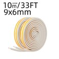 thumbnail image 3 of 2 Rolls Weather Stripping All-Climate D-Type Self-Adhesive Seal Strip Weather Foam Seal Strip for Doors Windows Sound Insulation, 3 of 9