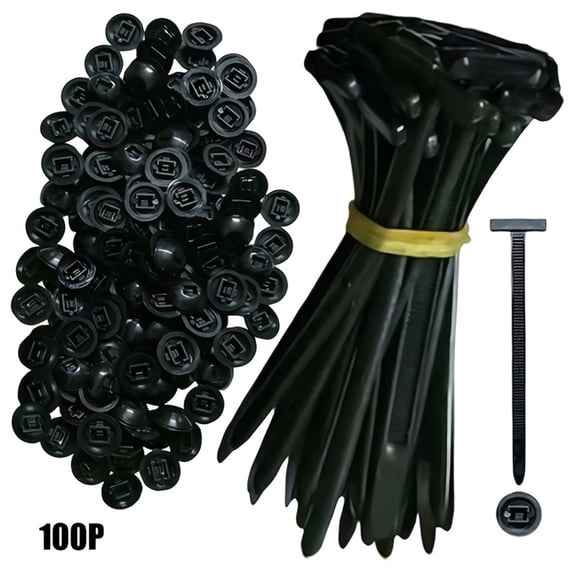 Of Universal Cable Clamps, Heavy-duty Self-locking Cable Ties, Suitable For Side Panels Of Cars, Trunk Repairs, Wire Bundling, And Household And Garage Use.