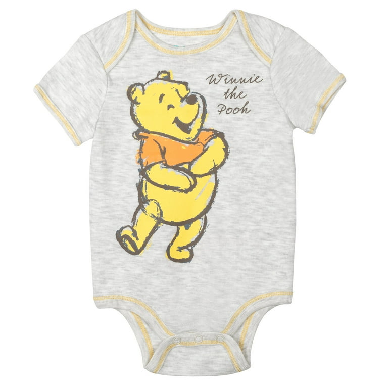 Disney Winnie the Pooh Newborn Baby Boys Bodysuit Pants Bib and