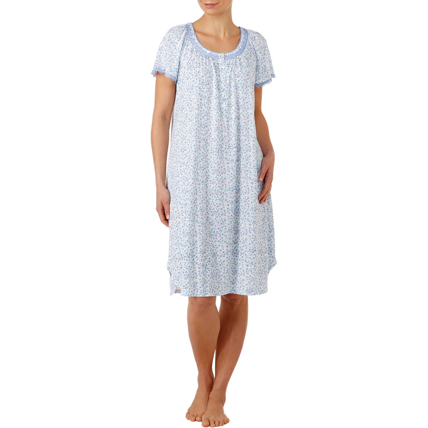 Women's Flutter Short Sleeve Sleepwear Gown