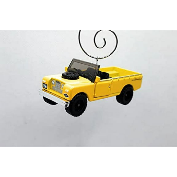 Christmas Ornament for 1965 Land Rover Gen II Pickup Yellow