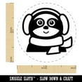 thumbnail image 2 of Winter Sloth with Ear Muffs and Scarf Self-Inking Rubber Stamp Ink Stamper - Pink Ink - Medium 1 Inch, 2 of 7