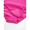 thumbnail image 6 of TSSOE Kids Ballet Dance Leotard Fleece Lined Bodysuit Girls Gymnastics Unitard Undergarment Warm Up Hot Pink 130, 6 of 7