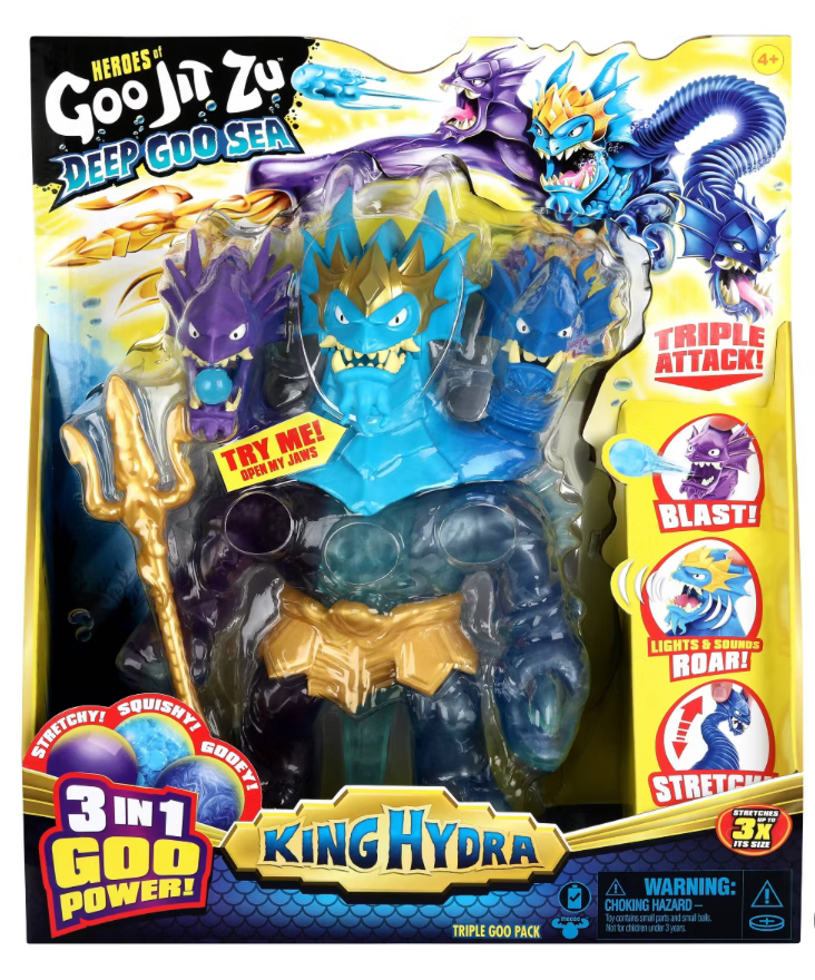 Heroes of Goo Jit Zu King Hydra Deep Goo Sea Figure Toy New