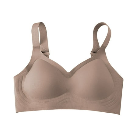 BKQCNKM Push Up Bra  Bras for Women No Underwire  Wireless Bras for Women  Plus Size Tank Top Non Marking Bra  Plus Size Bras for Women Coffee XXL