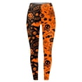 thumbnail image 5 of LILIYA Women's Halloween Leggings 3D Pumpkin Print Cos Outfit Stretchy Soft High Waisted Workout Sports Yoga Pants Casual Plus Size Streetwear, 5 of 5