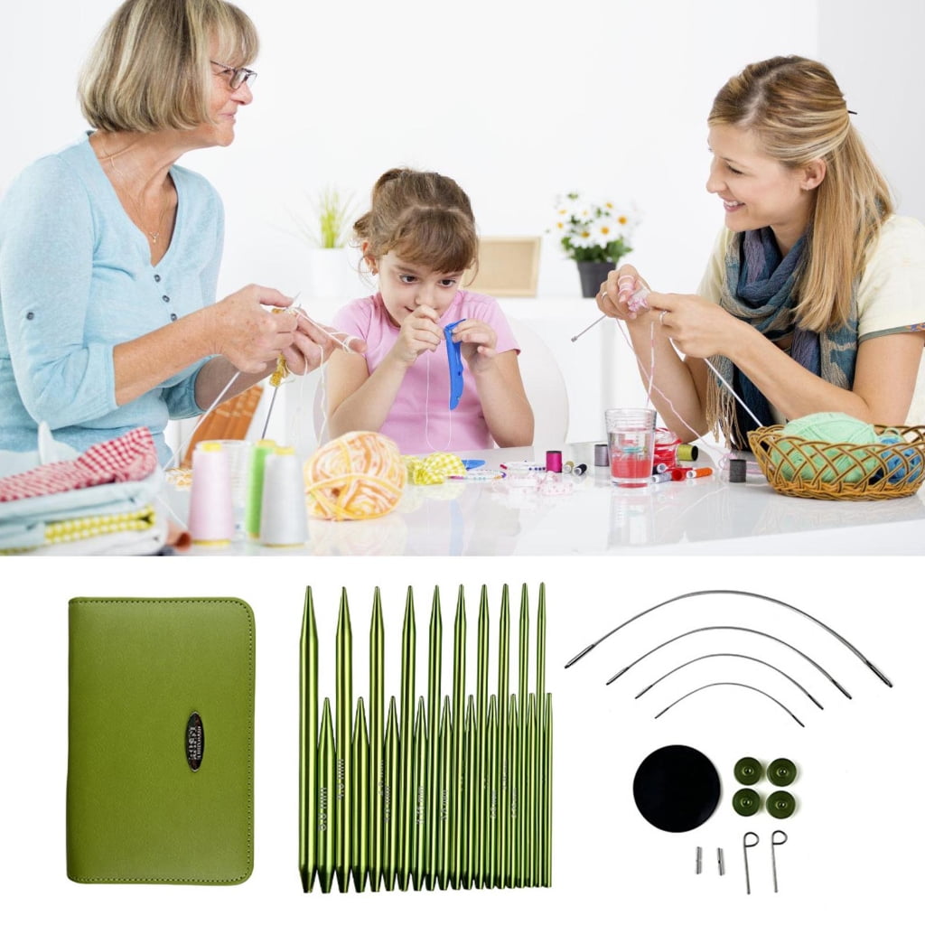 Circular Knitting Needle Set with Case Interchangeable Knitting Needle Set