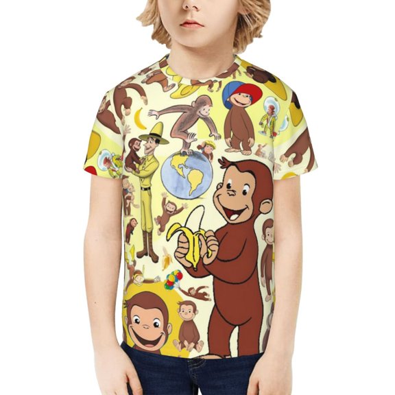Boys Girls Teens T Shirt Graphic Print Casual Short Sleeve Funny Top Tees Shirt for Youth Kids