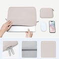 thumbnail image 4 of Mosiso Laptop Sleeve for MacBook Air Pro 13 inch M3 M2 M1 Lenovo Dell HP Asus Acer, Protective Neoprene Notebook Bag with Small Case, Rock Gray, 4 of 5