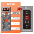 thumbnail image 4 of Ikristin Full Body Massager Mat with Heat, 9 Vibration Massage Motors, 3 Heat Levels, Back Hip heating, Back Massager Chair Pad for Back, Full Body Massager with Lumbar pillow, Gift for Women/Men, 4 of 9