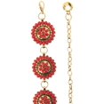 thumbnail image 3 of CTM Circle Stone Beaded Concho Gold Chain Belt Adjustable (Women), 3 of 3