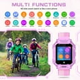 thumbnail image 2 of SHANNA 4G Smart Watch for Girls Boys, Smart Watch Phone with Calling, SOS, GPS, Camera, Flashlight, GPS Tracker for 3-12 Years Kids Birthday Xmas Gift, Purple, 2 of 8
