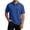 Blue, variant on Men's Cotton Polo Shirts 3-Button Henley Neck Short Sleeve T Shirts Summer Casual Classic Tops, Dark Green 3XL