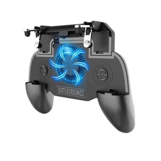 Inteprter Reemplazo para Pubg Mobile Controller Gamepad Cooler para Pubg Mobile Fan Phone Trigger L1R1 Joystick 2000mAh / 4000mAh Electrónica negro y 4000 mAh