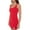 Red, variant on Women's Sleeveless Mini Cocktail Bodycon Dress, Square Neck, Sexy Slit, Club, Party(Black Large Size)