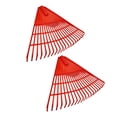 thumbnail image 2 of Shisuyan 2pcs Plastic Gardening Shrub Rake Sanitation Leaf Rake Cleaning Leaf Rake for Lawns, 2 of 8