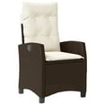 thumbnail image 3 of vidaXL 7 Piece Garden Dining Set with Cushions Brown Poly Rattan, 3 of 5