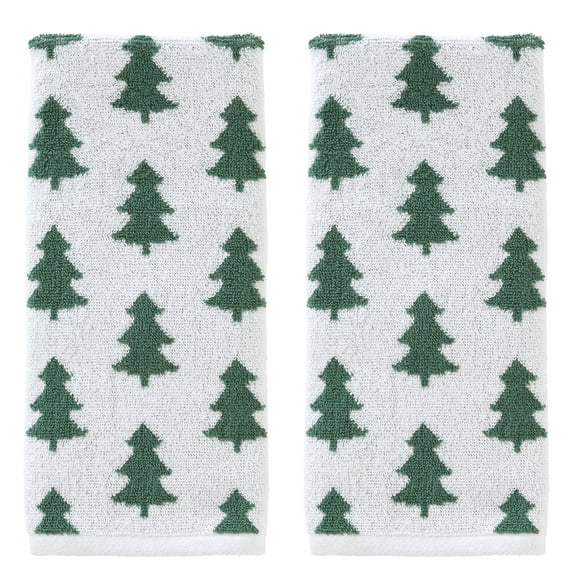 Juego de toallas de mano Towel SKL Home con forma de árbol de Navidad, 2 piezas