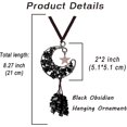 thumbnail image 5 of Accesorios de coche negro Obsidiana Cristal Coche Espejo retrovisor Colgante Accesorios Cristal Coche Colgante Adorno Luna Lindo Hippie Boho Coche Decoración Accesorios para Mujeres Hombres, 5 of 5