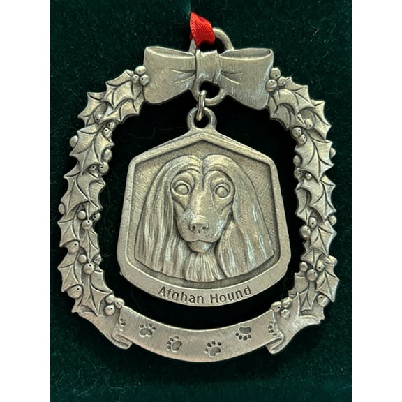 Afghan Hound Fine Pewter Dog Breed Ornament