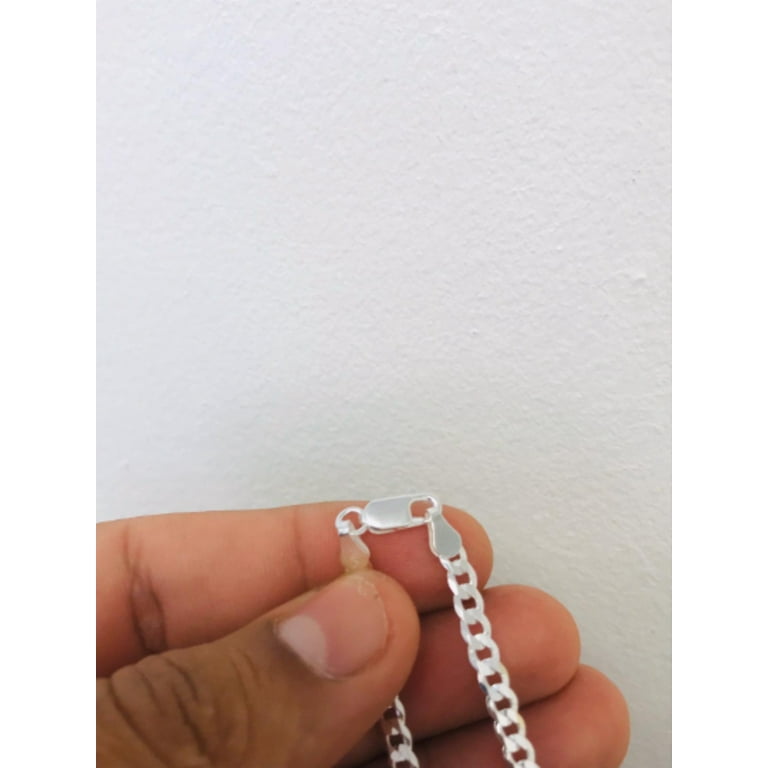 925 Sterling Silver Curb Link Chain Necklace 24