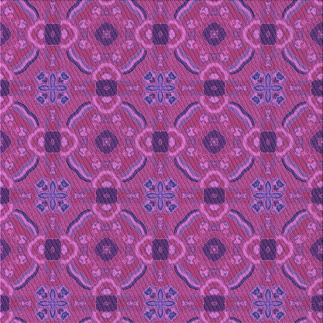 Ahgly Company Machine Washable Indoor Square Transitional Medium Violet Red Pink Area Rugs, 8' Square