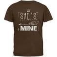 thumbnail image 1 of She's Mine Arrow Brown Adult T-Shirt, 1 of 1