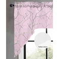 thumbnail image 2 of Pink Branches Swag Valances for Windows, Small Curtains Drapes, Vintage Art Farmhouse Kitchen Window Curtains Over Sink Rod Pocket Window Treatment Valance for Bedroom/Bathroom 56"x36", 2 of 5