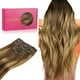 thumbnail image 1 of WENNALIFE Extensiones de cabello con clip de cabello humano real 24 pulgadas 4.23 oz 7 piezas Balayage marrón chocolate a caramelo rubio extensiones de cabello con clip en cabello humano Remy extensio, 1 of 5