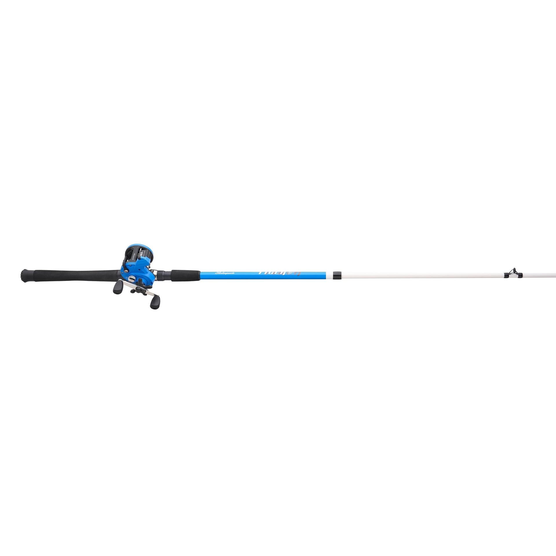 Shakespeare Tiger Conventional Line Counter Reel and Fishing Rod Combo, 7'10" 2-Piece Rod