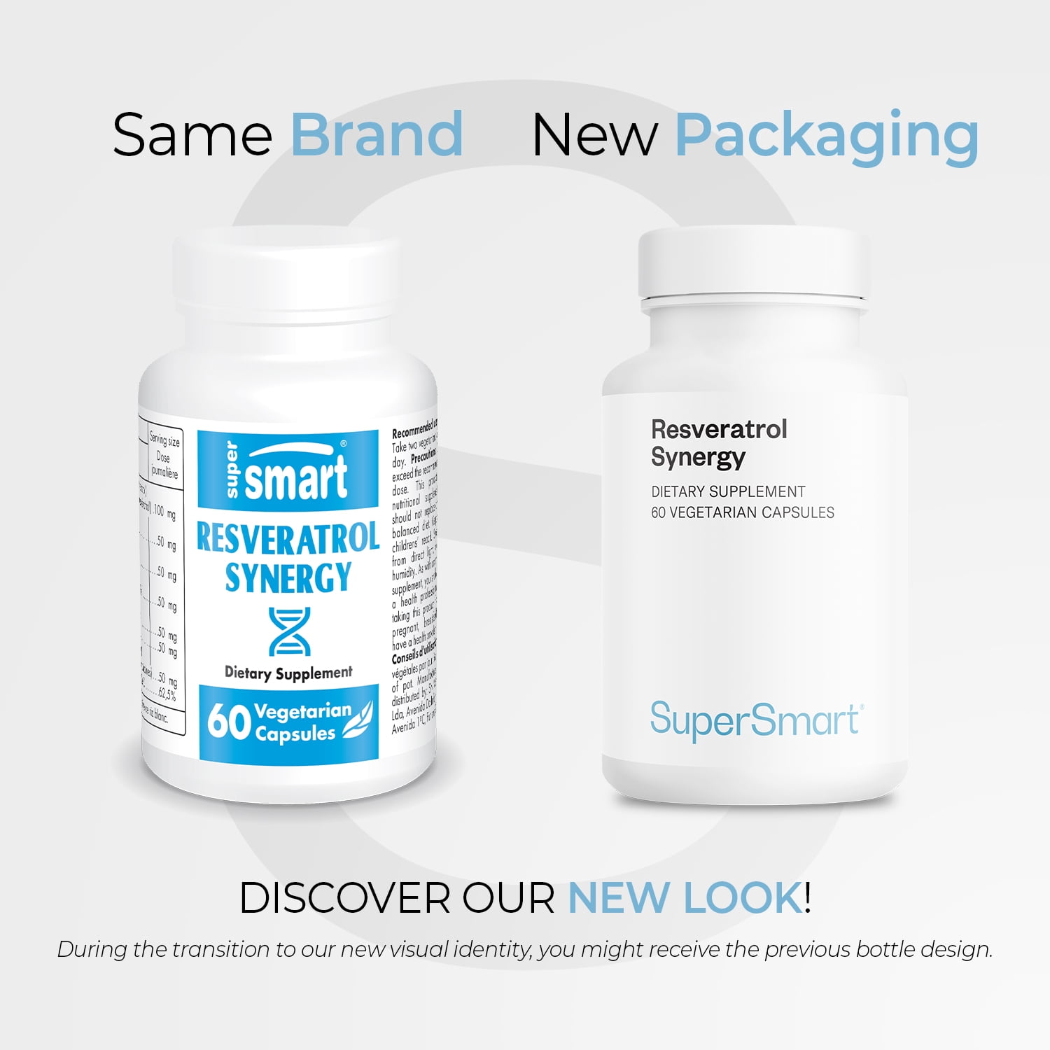 SuperSmart Resveratrol Synergy (Advanced Formula) - High Potency Antioxidant - Resveratrol Supplement | Non-GMO & Gluten Free - 60 Vegetarian Capsules
