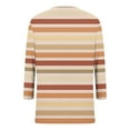 thumbnail image 6 of Women's Color-Block Striped T-Shirt Casual Basic Long-Sleeve V-Neck Shirt Tops, 6 of 7