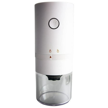 

Portable Electric Coffee Grinder Brewed Coffee Maker Rechargeable Ceramic Conical Burr White
