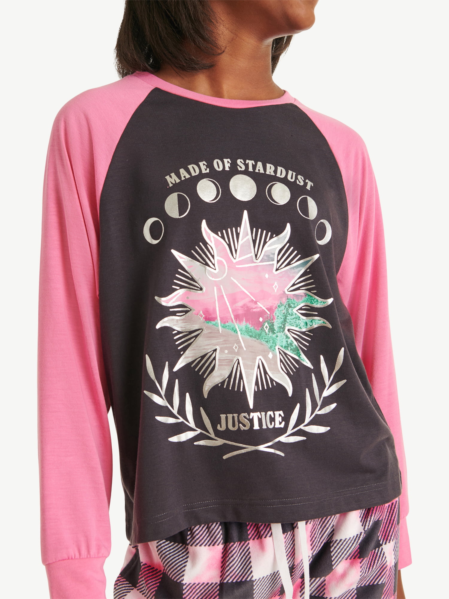 Justice Girls Pink Plaid Burgundy Pajama Pants Size:6 NEW/NWT